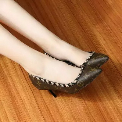 LV Shallow mouth kitten heel Shoes Women--001